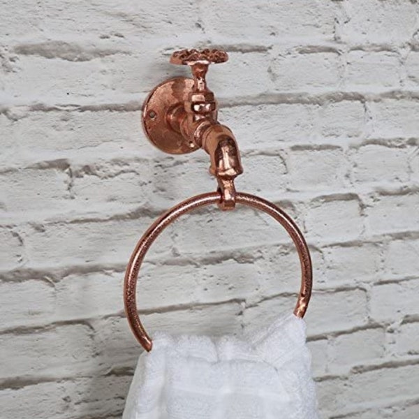 Towel Ring, metal towel ring, copper tap