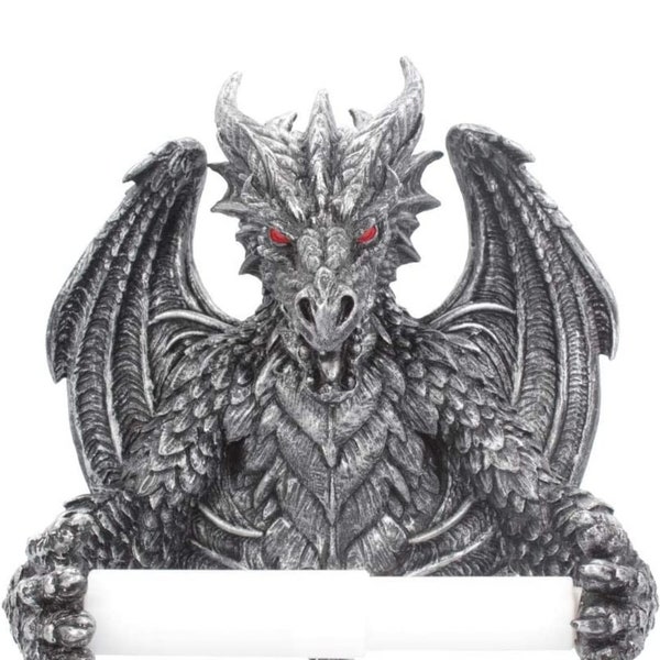 Dragon Obsidian Toilet Roll Holder