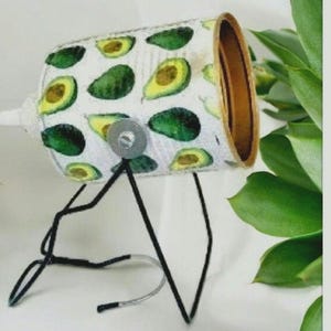 Eco Friendly Desk Light. Upcycled Tin Can Lamp