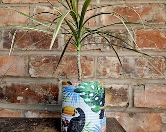Upcycled Tin Plant Pot – Handmade Planter – Unique Industrial Planter – Eco-Friendly Gift for Gardeners