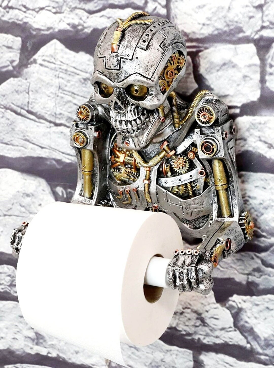 Steampunk Skeleton Humanoid Toilet Roll Holder Etsy