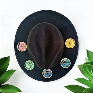 Custom Stained Glass Sun Hat – White, Yellow & Black Festival Hat Adjustable Sun Catcher Hat - Etsy main image 2