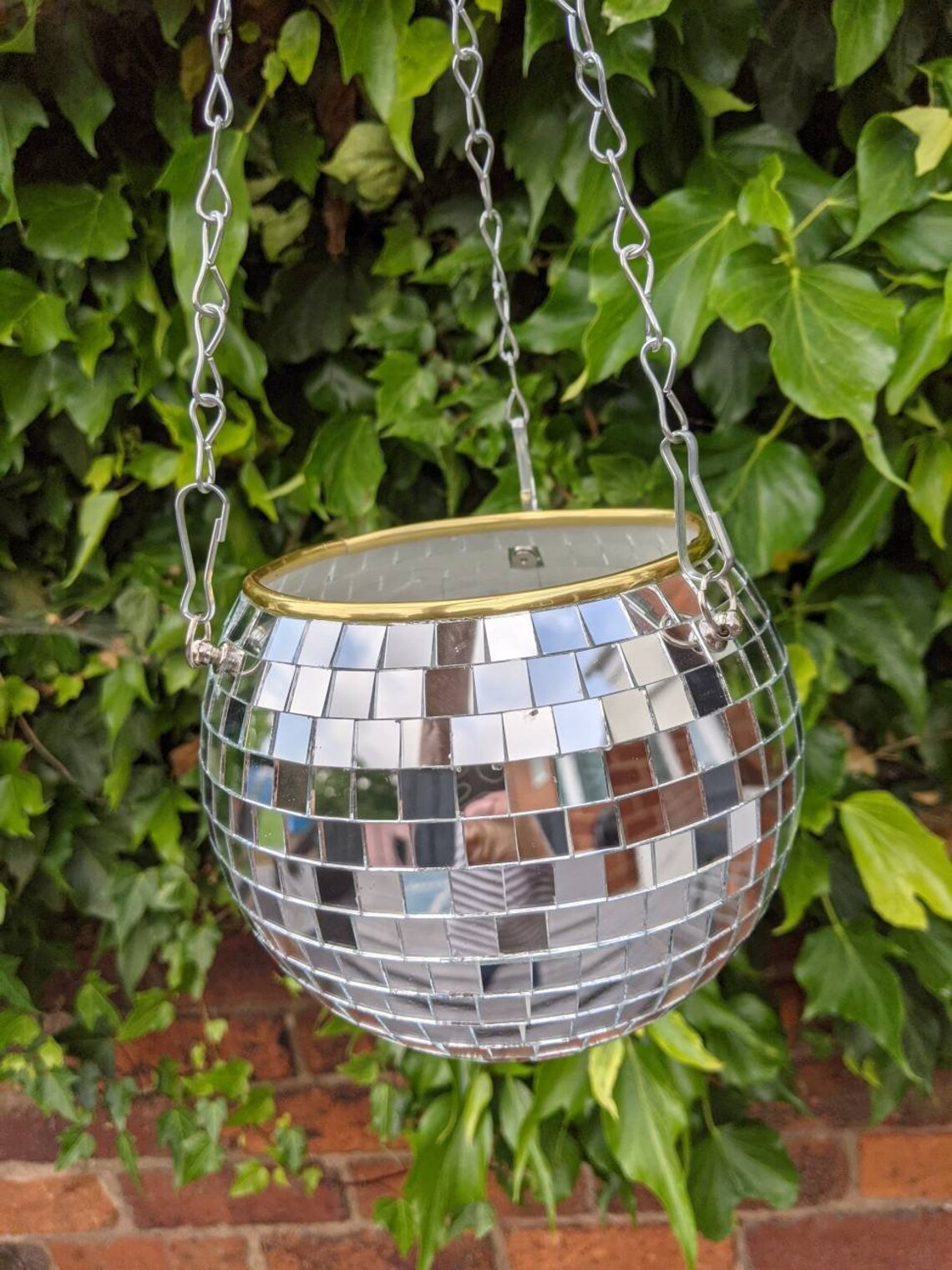 Mirror ball planter disco ball planter hanging planter Etsy