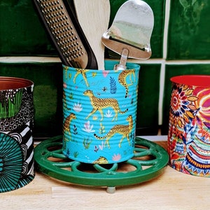 Pretty Printed Utensil Holder – Eco-Friendly Kitchen Storage Pot, Multiple Designs , Mom Gift