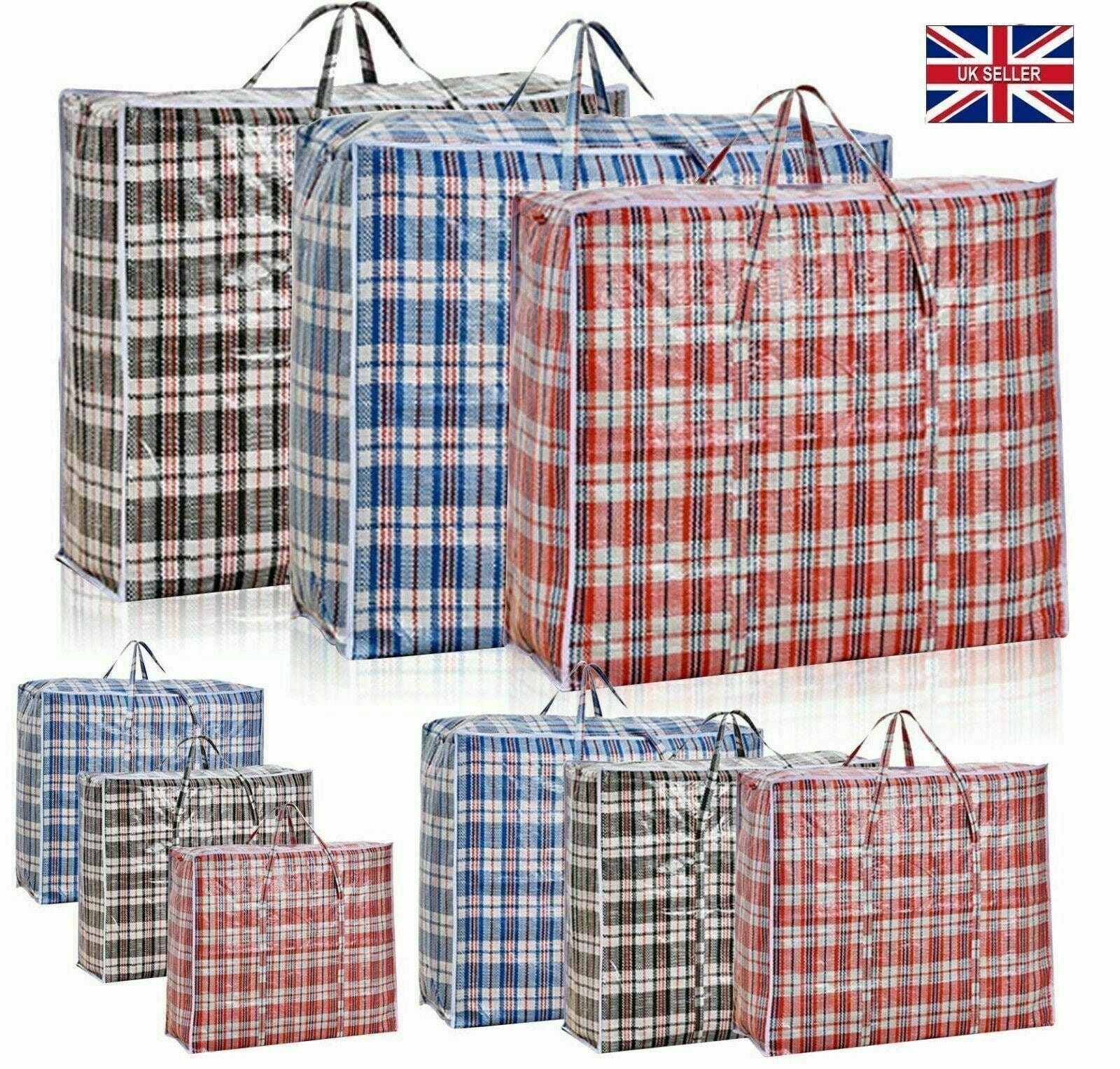 Large Jumbo Shopping Laundry Bags Zipped Reusable Strong Etsy