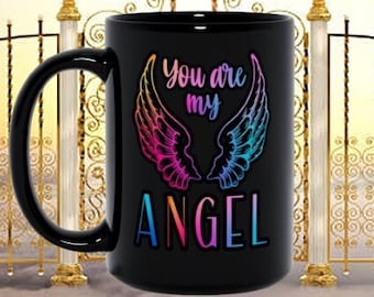You Are My Angel Coffee Cup Mug Romantic Gift For Him Her Anniversary Wedding Valentines Day Birthday Wife Husband Soulmate Best Seller Hot