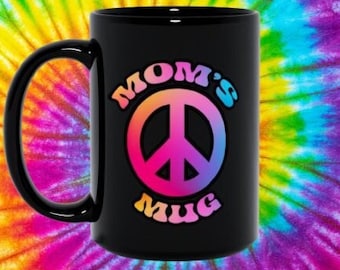 Moms Mug Hippie Funny From Daughter Funny Mom Mother Aunt Sister Coffee Cup Mothers Day Unique Birthday Gift Special Occasion Hippy Present