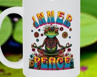 Inner Peace Mugs, Yoga, Meditation, Coffee Cups Tea Cups, Mugs, Coffee Mugs, Mug, Cup