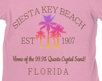 Siesta Key Beach T Shirt Florida Home Of The 99.9% Quartz Crystal Sand! T-Shirt Tshirt