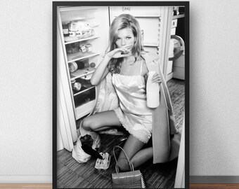 pic Kate Moss Black And White Print kate moss print etsy