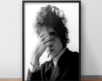 Bob Dylan Posters Prints, Rock Music Poster, Music Star Poster, Black White Print, Vintage Photo, Bob Dylan Art, Bob Dylan Poster