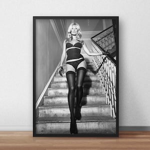 Kate Moss on Stairs Photo Print: Fashion Wall Art (Digital Download)