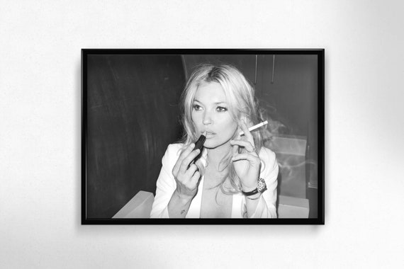 Kate Moss Smoking Photo Print, Fashion Wall Art (digital Download)