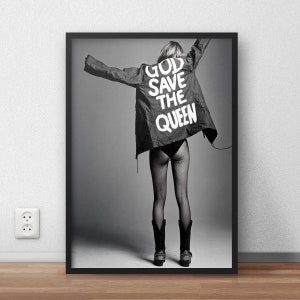 Kate Moss &#39;God Save the Queen&#39; Art Print: Fashion Wall Decor