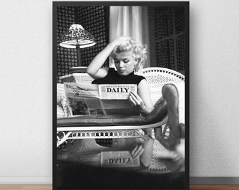 Marilyn Monroe Poster • Marilyn Monroe print Marilyn Monroe Vintage Marilyn Monroe Art Marilyn Monroe Daily Movie Poster Monroe Newspaper