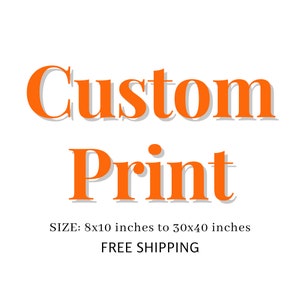Custom Print, Personalised Print, Print on demand, Print on request, personalised poster, personalised art print, free shipping print