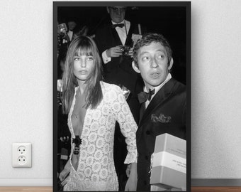 Impresión de Jane Birkin y Serge Gainsbourg: Arte musical icónico (Descarga digital)