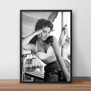 Elizabeth Taylor Print: Classic Hollywood Star Photo Poster