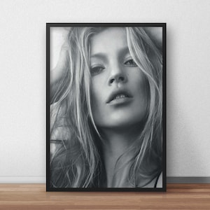 Kate Moss Wall Art Kate Moss Print Kate Moss Wall Art Fashion Wall Decor Kate Moss Photo Kate Moss Poster