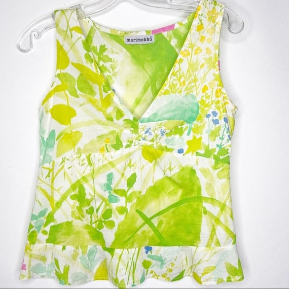 Vintage Marimekko floral tank blouse