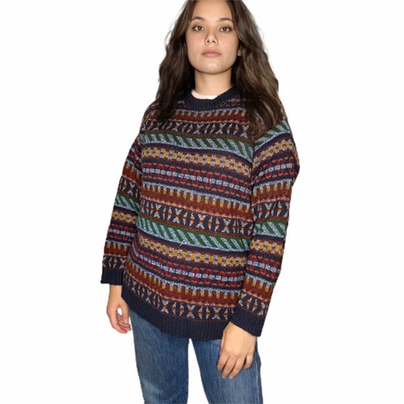 Vintage 90s knit sweater from Marks & Spencer szM Etsy
