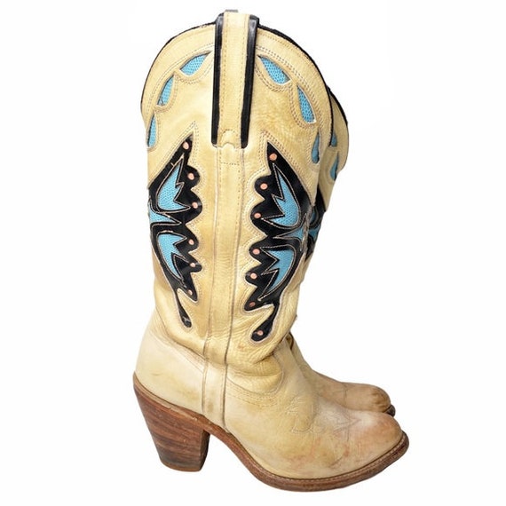Vintage Miss Capezio butterfly western boots sz 7