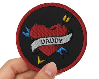 I Love Daddy -- Embroidered patches
