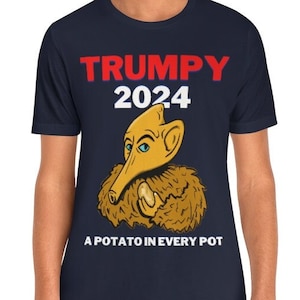 TRUMPY 2024 - A Potato in Every Pot -- Unisex Jersey Short Sleeve Tee Inspired by MST3K&#39;s Riffing on Pod People