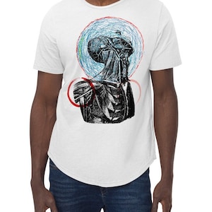Head And Shoulders Above Men&#39;s Curved Hem T-Shirt