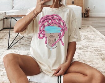 Medusa T-Shirt: Couture Greek Mythology Snake Goddess Tee
