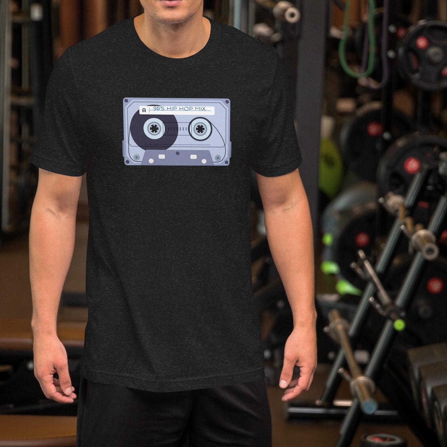 90年代ヒップホップカセットテープTシャツ：ヴィンテージミュージック