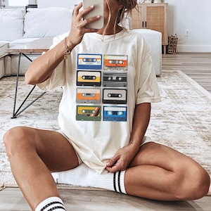 Cassette Tape Shirt, Music Lover Tee, Mix Tape TShirt, Retro Vintage Gift, 90s Cassette Tape, Hip Hop Old School Rap, Bella Canvas 3001
