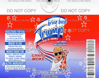 Bring Back Trump Spray | Eliminates Woke | Crisp Patriotic Scent | Trump spray | 20oz Tumbler png | Download png | Trump | MAGA