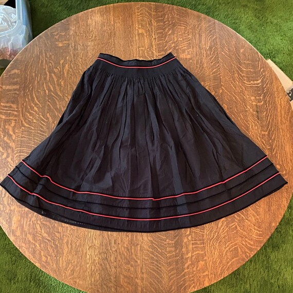 Vintage Original Tiroler Trachten, black with red