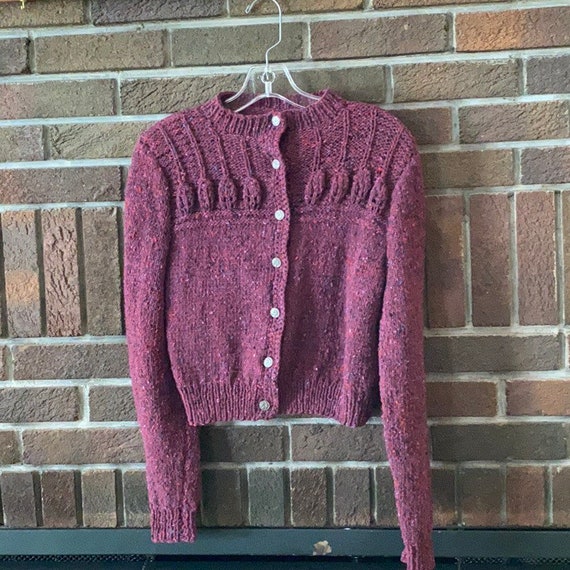 Vintage Handmade Wool Cardigan, mint condition.