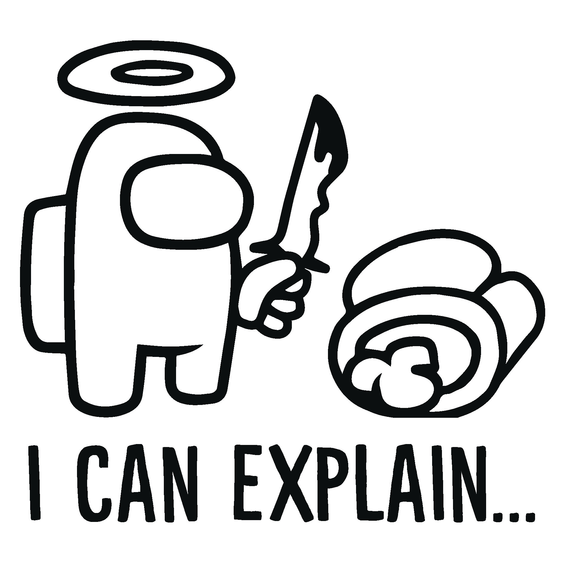 62 FILES Black and white Among Us SVG Bundle Among Us Vector Etsy