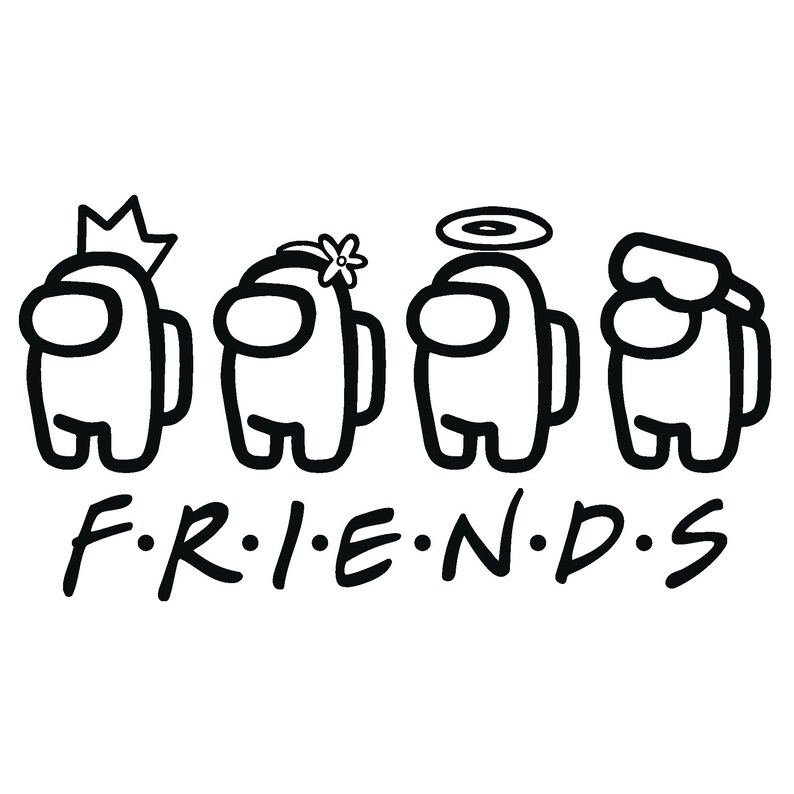 62 FILES Black and White Among Us SVG Bundle Among Us Vector Etsy Denmark