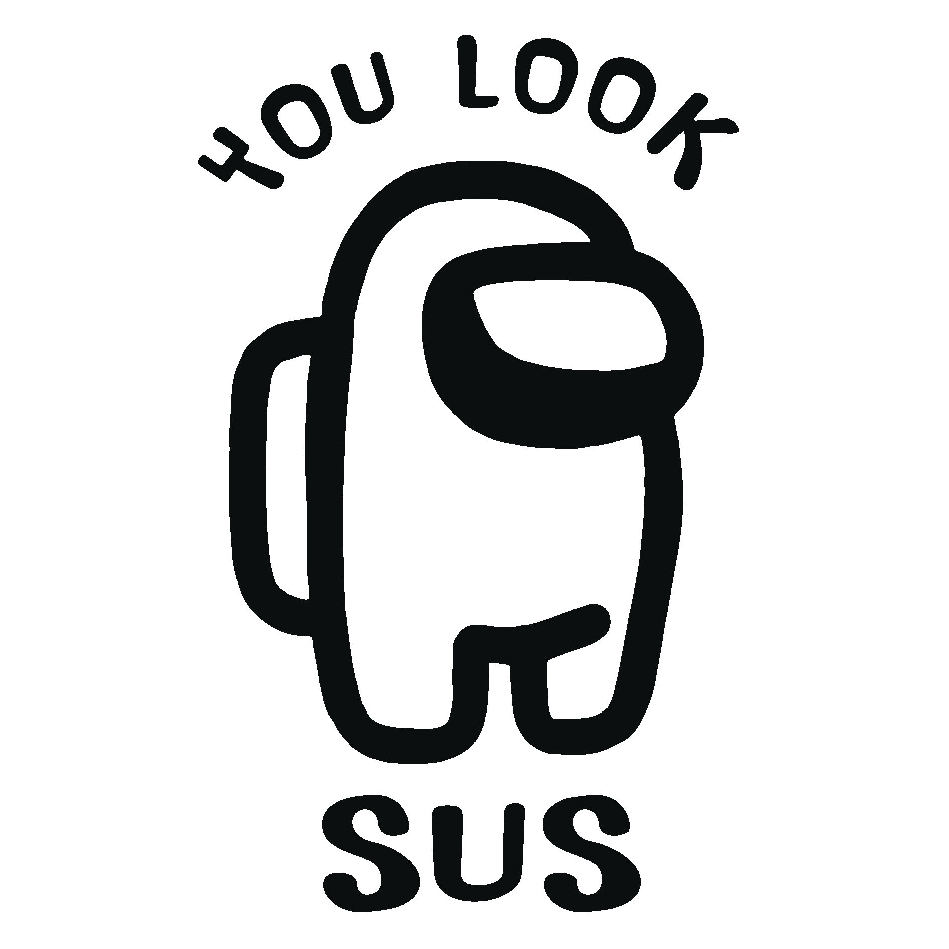 62 FILES Black and white Among Us SVG Bundle Among Us Vector Etsy