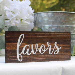 Favor Sign Wedding Favor Sign Favor Table Sign - Etsy