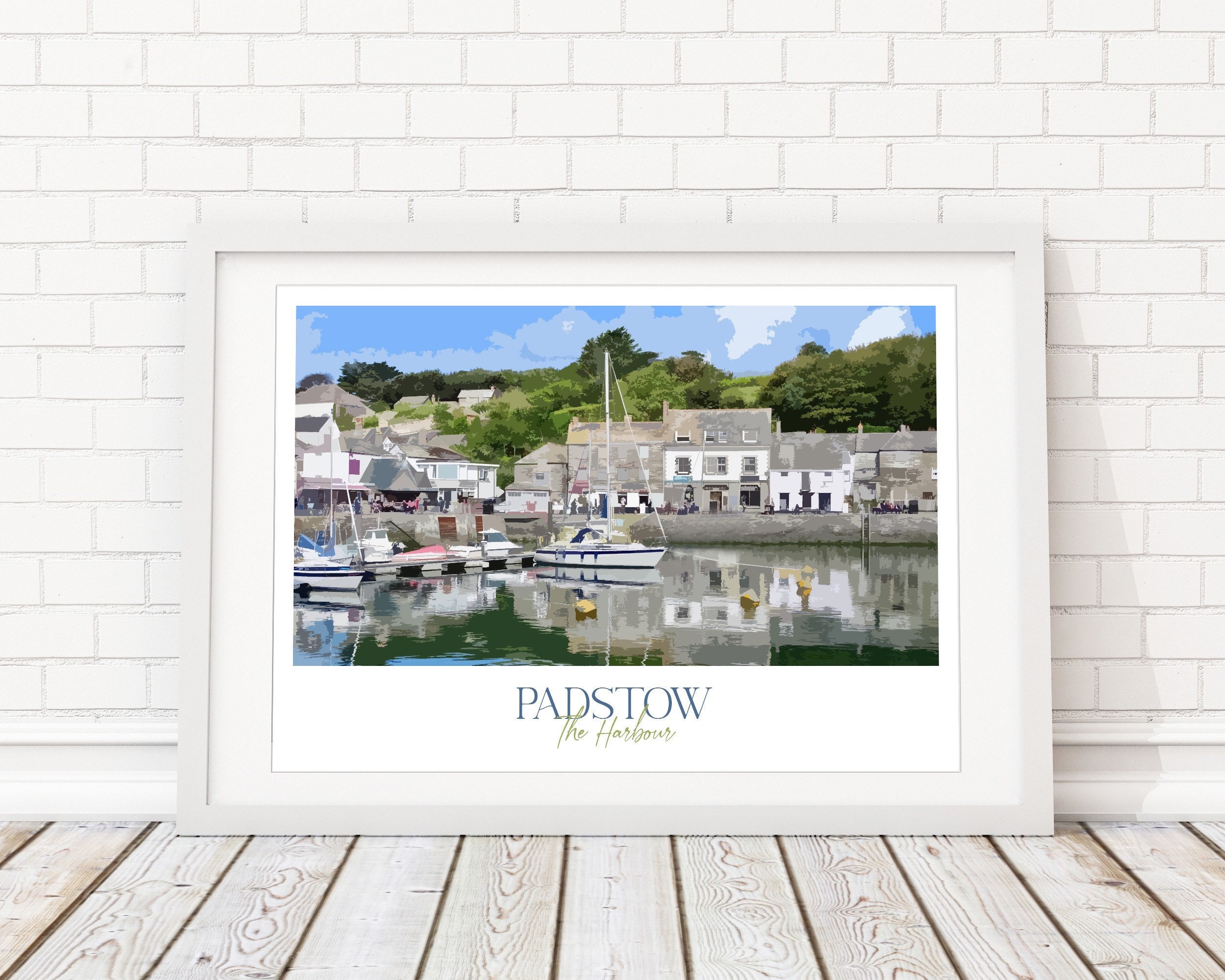 Padstow The Harbour Cornwall Print Cornwall Poster Padstow Etsy