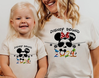 Disney Bound-skjorta, Disney flygplanskjorta, Disney matchande skjortor, Disney familjematchande skjortor med anpassat namn DL126