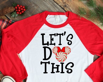 Disney Family Raglans,Biało-czerwone koszule, Chrismas Disney koszulki, Raglan świąteczny, Raglan Disney,Disney Dopasowane długie rękawy/raglan R1
