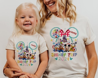 Disney Trip Matching Shirts with Custom name, Disney Family Shirts, Disney Shirts for Kids and Adults DL151