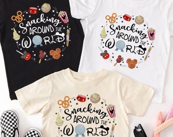 Disney Shirt, Disney Matching Shirts, Disney Epcot Shirt, Disney Drinking around the World,  Disney Snacking around the World DL09