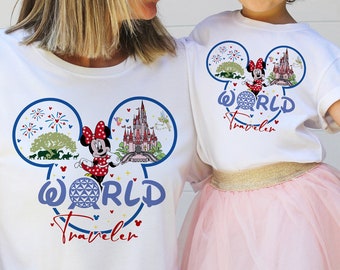 Disney Epcot Shirt, Weltreisender, Disney Reise passende Shirts, Epcot Minnie Mickey Shirt, Disney Familie Shirts, Epcot Shirts DL143