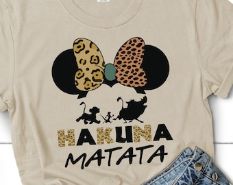 Camisas Disney Animal Kingdom, Camisas a juego Hakuna Matata, Camisas Disney Safari para niños y adultos, Camisas a juego Disney Unisex DS139