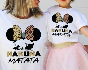 Camisas Disney Animal Kingdom, Camisas a juego Hakuna Matata, Camisas Disney Safari para niños y adultos, Camisas a juego Disney Unisex DS139