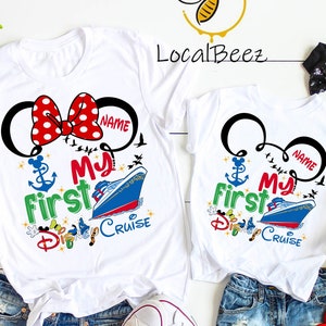 My 1st Disney Cruise, Disney Cruise Shirts, Disney Matching Shirts, Minnie/Mickey Cruise shirts, Disney Cruise matching shirts  DL97