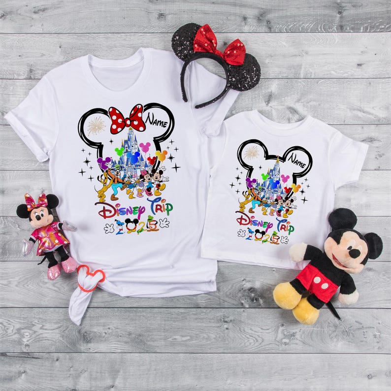 Personalized Disney Trip Shirts, Disneyland Shirts, Disney Vacation T-shirt, Disney Family Matching Shirt, Magical Castle Shirt, Disneyworld image 3
