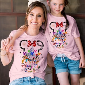Personalized Disney Trip Shirts, Disneyland Shirts, Disney Vacation T-shirt, Disney Family Matching Shirt, Magical Castle Shirt, Disneyworld image 2
